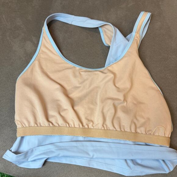 Kortni Jeane Light Blue Racerback Swim Bikini Top 2XL XXL 2X - Picture 3 of 7